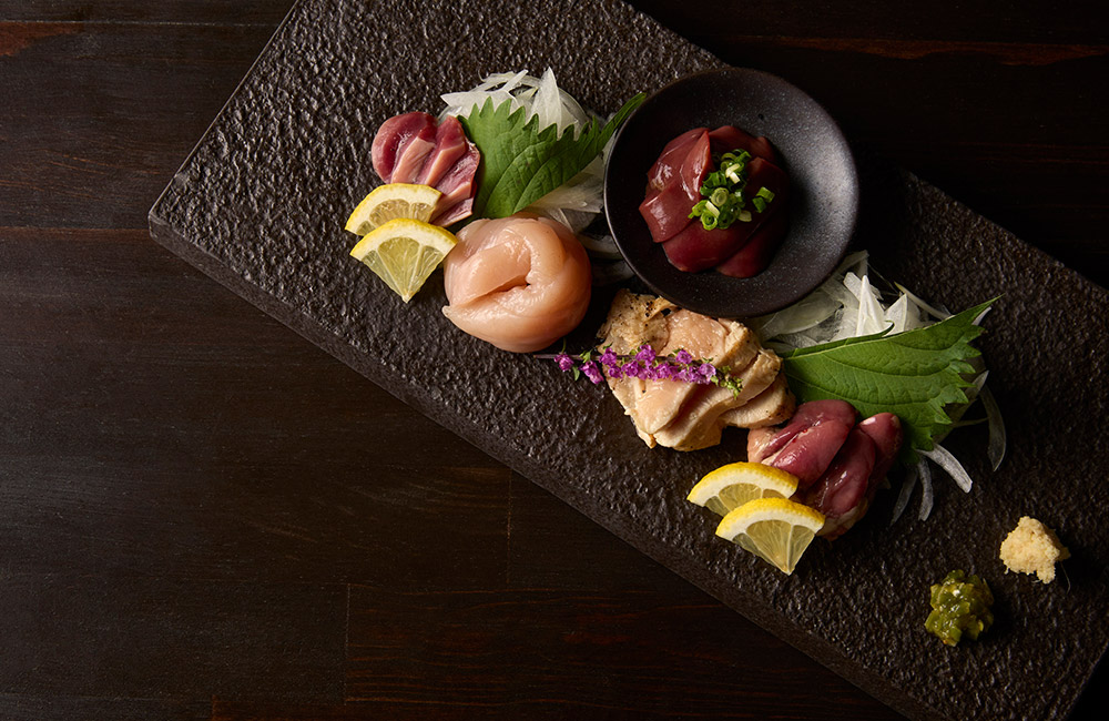 鶏刺し五種盛り